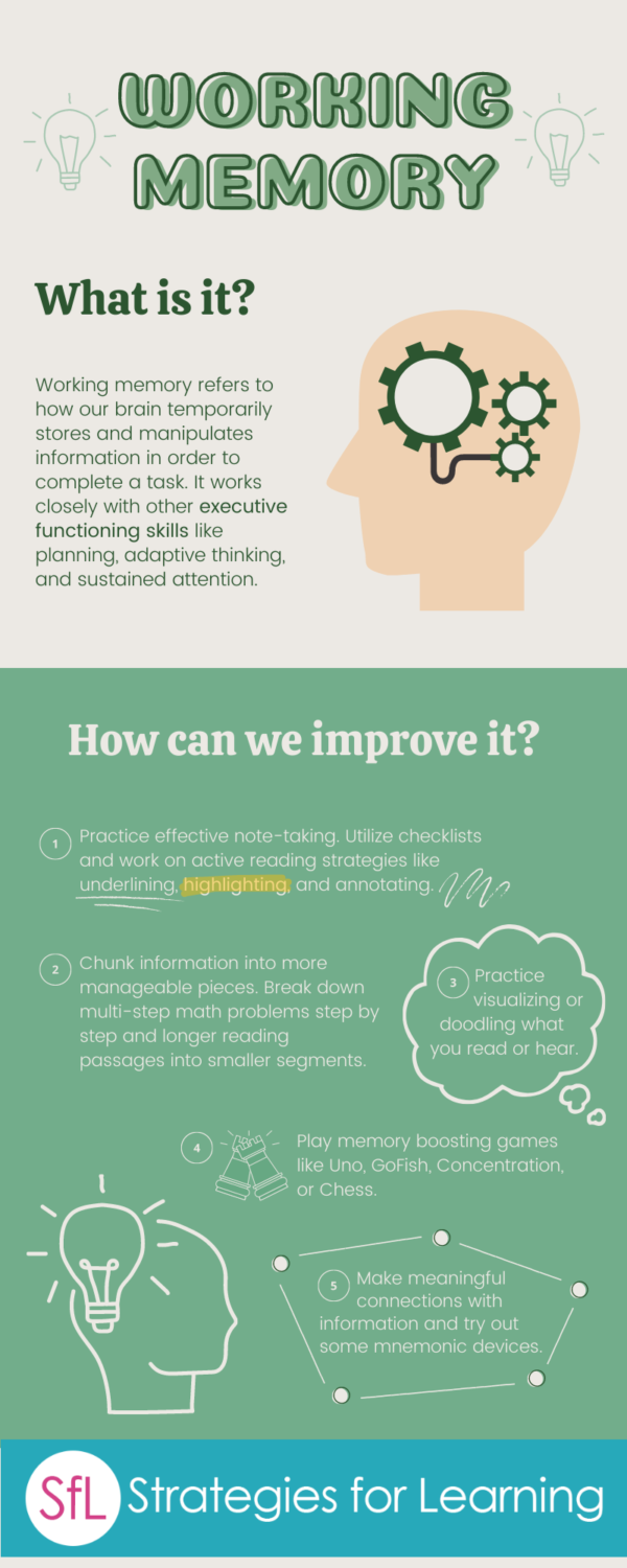 presentation time working memory