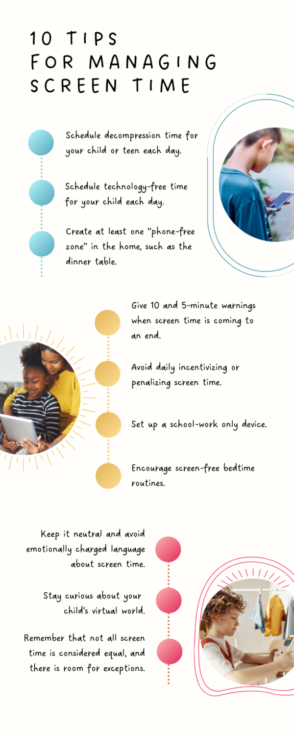 10 Tips for Managing Screen Time (Infographic) - Strategies for Learning