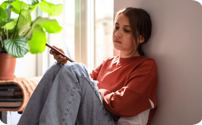 student with school related stress and anxiety